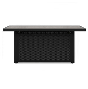 Beachcroft - Black / Light Gray - Rectangular Fire Pit Table
