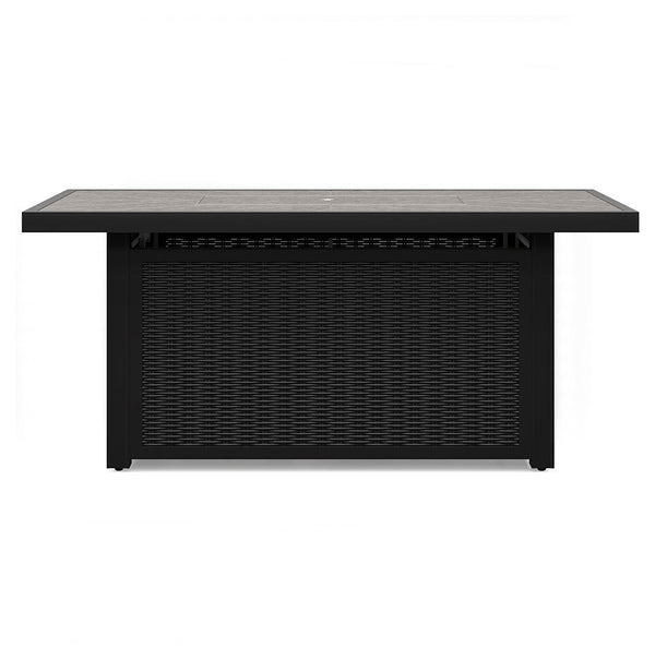 Beachcroft - Black / Light Gray - Rectangular Fire Pit Table