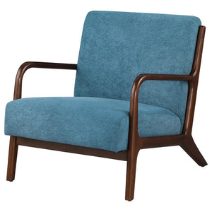 Foster - Upholstered Wood Frame Accent Chair - Peacock Blue