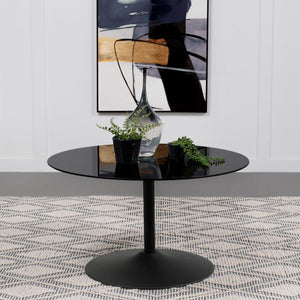  offering durability and style. The metal tulip base features a black powder-coated finish