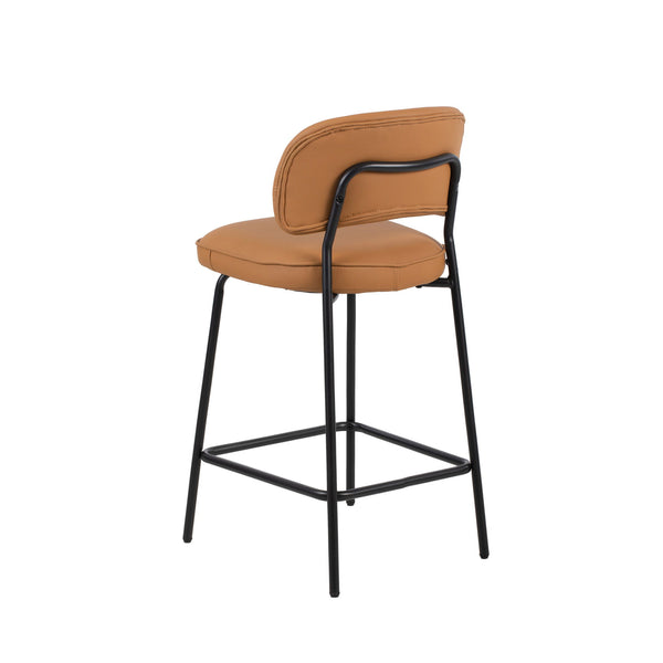 Blythe - Vegan Leather Counter Chair (Set of 2) - Orange
