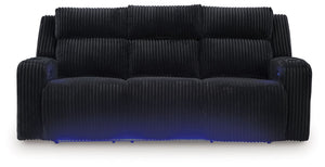 Forest Lake - Black - Power Reclining Sofa With Adj Headrest