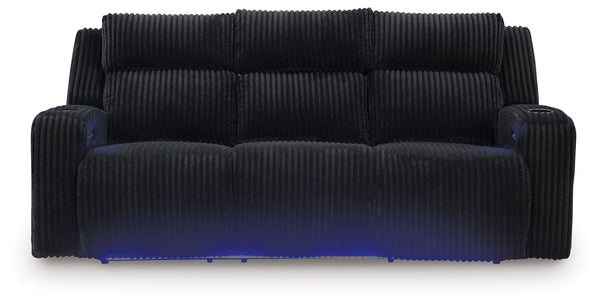 Forest Lake - Black - Power Reclining Sofa With Adj Headrest