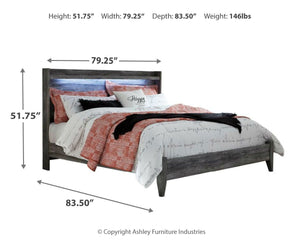 Baystorm - Gray - King Panel Bed