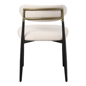 Jaramillo - Side Chair (Set of 2) - Beige Fabric & Black Finish