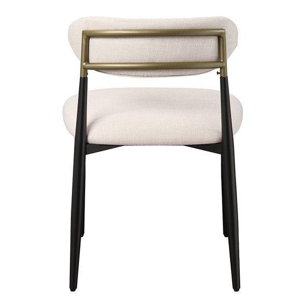 Jaramillo - Side Chair (Set of 2) - Beige Fabric & Black Finish