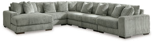 Plush and posh. Showcase your eye for on-trend texture with the statement-making cord upholstery of this sectional with chaise. Its stunningly soft fabric entices in a warm neutral hue, complementing contemporary color palettes. Sink into the cushions and