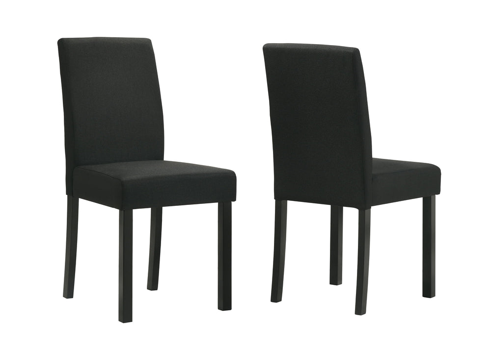 This dining group radiates modern elegance with a sleek, minimalist design that-'s both stylish and practical. The centerpiece is a contemporary table featuring a sophisticated faux-marble top that elevates the aesthetic while providing a durable and easy