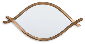 Simple twisted metal gives this mirror a distinct artisanal look. Its organic lines are completed with a classic antiqued goldtone finish. What a naturally beautiful touch, especially for an entryway.<br><br><b>Additional Dimensions</b><br><ul><li>Inner m
