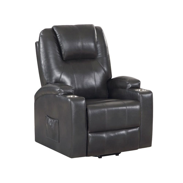 Evander - Power Lift Recliner - Gunmetal