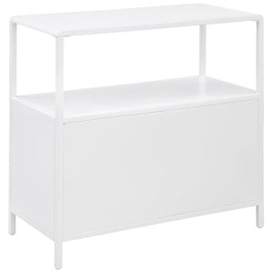 Amherst - 2-Door Radio Weave Cane Metal Accent Cabinet - White