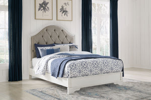 Blendon - Rustic Brown - Queen Upholstered Panel Bed