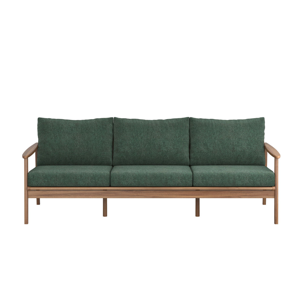 The Ashton Patio Sofa combines durability, comfort, and sleek design, making it the perfect addition to any outdoor space. Crafted from FSC-Certified Acacia solid wood, this sofa offers exceptional strength and natural weather resistance, ensuring it with