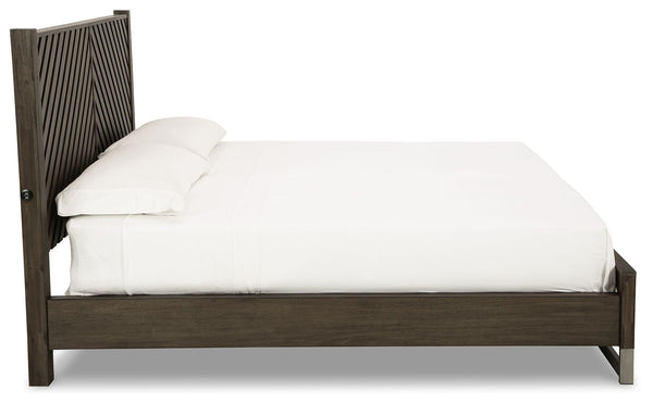 Arkenton - Grayish Brown - Queen Panel Bed