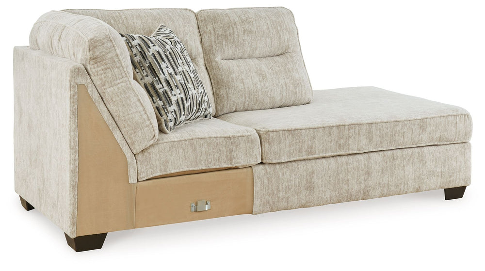 This right-arm facing corner chaise is made with polyester upholstery. Pairs with other items in the series to make a sectional.<br><br><b>Additional Dimensions</b><br><ul><li>Arm height: 27-"</li><li>Seat depth: 72-"</li><li>Seat height: 20-"</li><li>Top