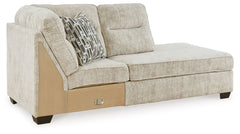 This right-arm facing corner chaise is made with polyester upholstery. Pairs with other items in the series to make a sectional.<br><br><b>Additional Dimensions</b><br><ul><li>Arm height: 27-"</li><li>Seat depth: 72-"</li><li>Seat height: 20-"</li><li>Top