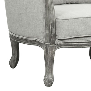 Samael - Chair - Gray Linen & Gray Oak Finish