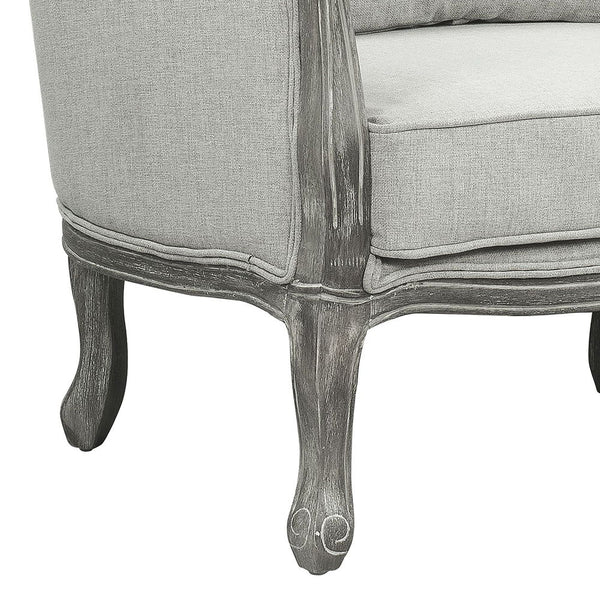 Samael - Chair - Gray Linen & Gray Oak Finish