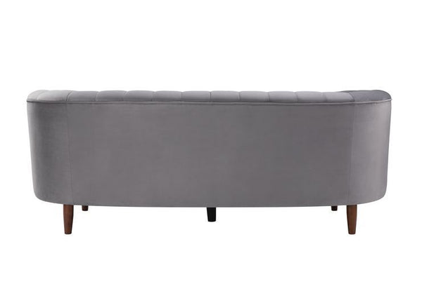  the Millephri collection will help achieve this modern aesthetic. The pocket coil foam seating gives off the feel of sitting on a plush cloud. The pieces are upholstered in a gorgeous velvet fabric and feature deep channel tu