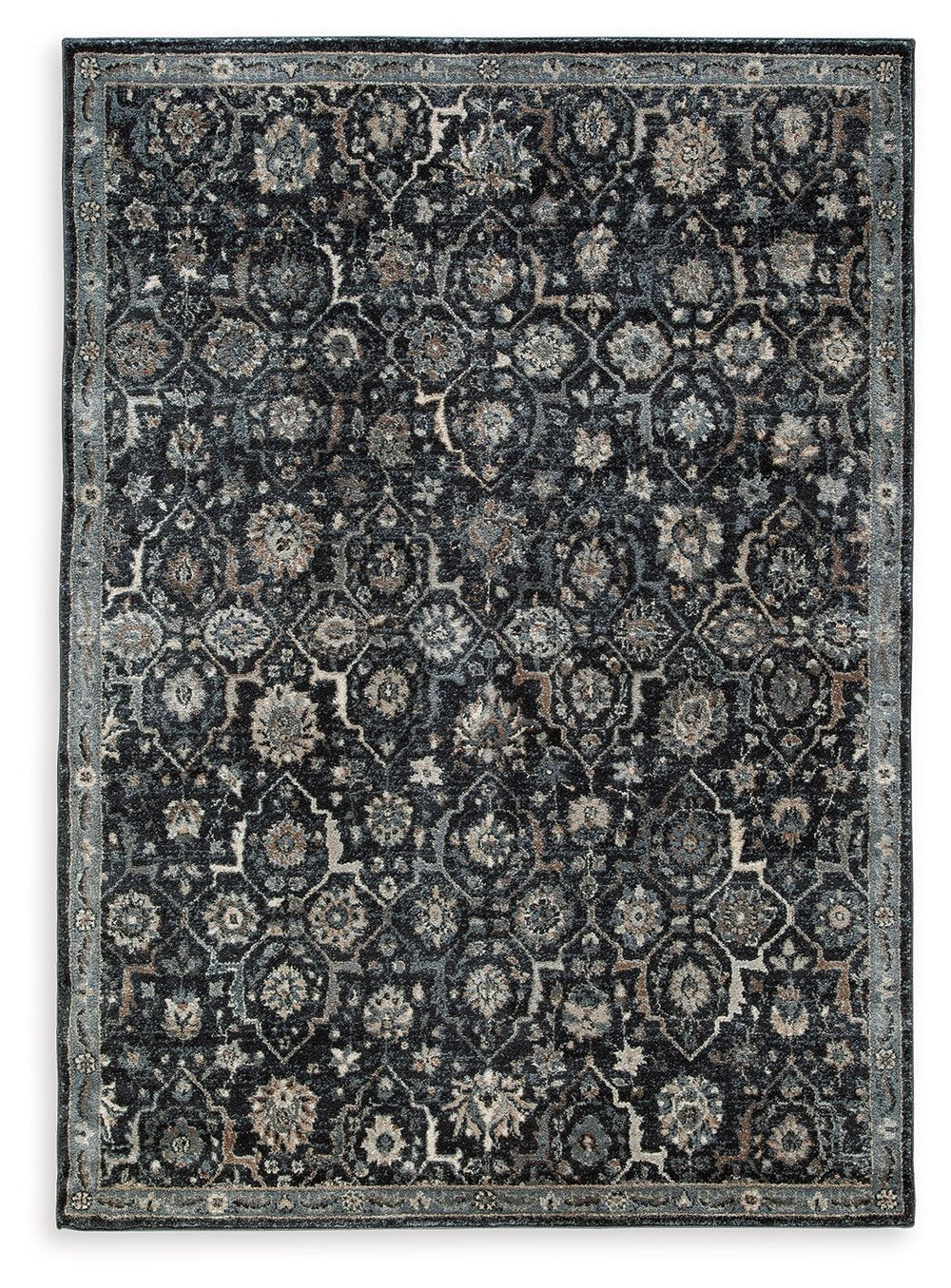 Inspired by traditional Persian designs, this accent rug is adorned with an artful floral motif. Its timeless pattern, rendered in a traditional palette, suits a range of interiors.<br/><br/><b>Product Features</b><ul><li>Made of polyester</li><li>Machine
