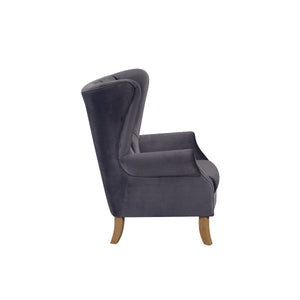 Adonis - Accent Chair - Gray Velvet