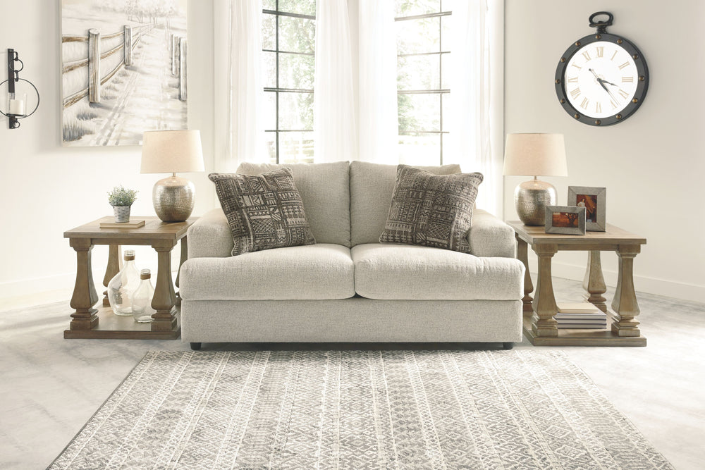 Flaunting a trendsetting silhouette, this set puts the contemporary in your contemporary home. Chunky chenille fabric satisfies your need for a piece that feels as good as it looks. Accented with soft jacquard chenille throw pillows for a splash of geomet