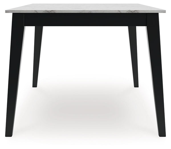 Jettaya - Black / White - Rectangular Dining Room Table