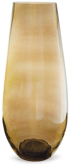 If you love contemporary style, youâ€™re sure to find this vase stunningly on point. Its shimmering amber finish and sleek shape are a feast for the eyes. This show-stopping vessel is gorgeous unadorned or filled with your favorite blooms whether they-'re