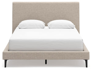 Cielden - Soft Gray - Queen Upholstered Bed with Roll Slats
