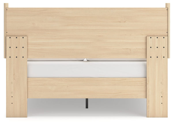 Cabinella - Tan - Queen Platform Panel Bed