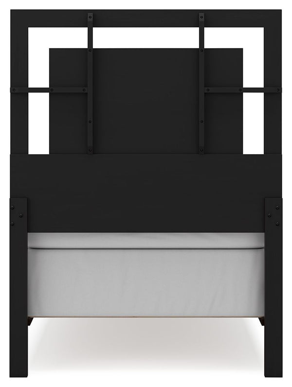 Covetown - Dark Brown - Twin Panel Bed
