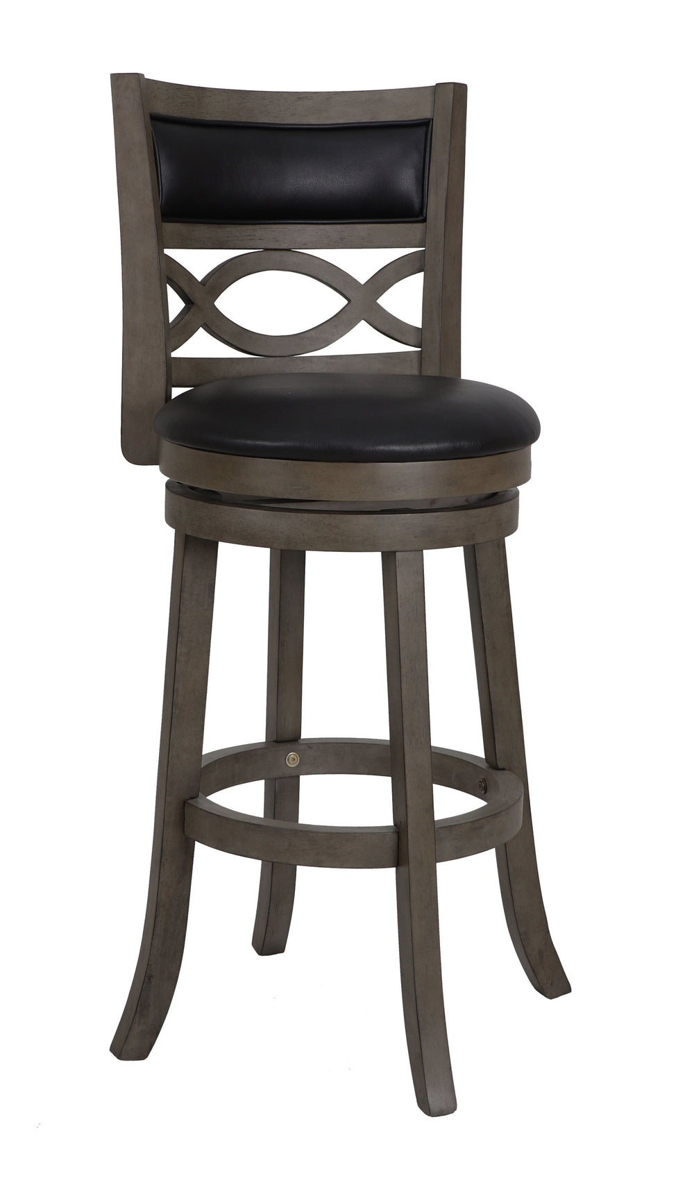 The New Classic Furniture Manchester Pub Height Swivel Bar Stool is a functional and durable seating solution designed for comfort and style. Crafted from quality Rubberwood solids and manufactured wood, ensuring long-lasting strength. Featuring a seat he