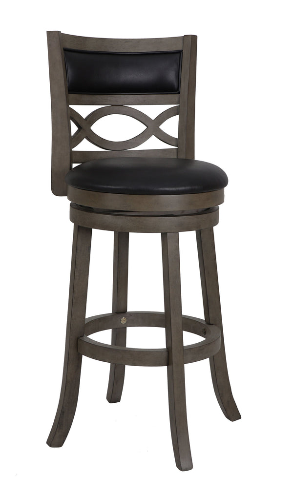 The New Classic Furniture Manchester Pub Height Swivel Bar Stool is a functional and durable seating solution designed for comfort and style. Crafted from quality Rubberwood solids and manufactured wood, ensuring long-lasting strength. Featuring a seat he
