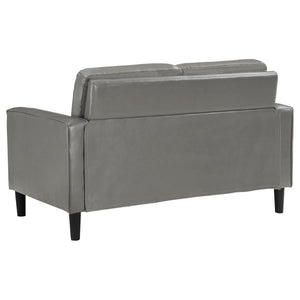 Ruth - Upholstered Track Arm Loveseat - Gray
