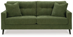 Feed your mid-century modern nostalgiaâ€”with a contemporary twist. A vibrant trend-right hue and comfy feel make this sofa perfect for lounging solo or with friends and family. Its linear profile adds plenty of fresh style, and the tapered accent legs ar