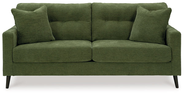 Feed your mid-century modern nostalgiaâ€”with a contemporary twist. A vibrant trend-right hue and comfy feel make this sofa perfect for lounging solo or with friends and family. Its linear profile adds plenty of fresh style, and the tapered accent legs ar