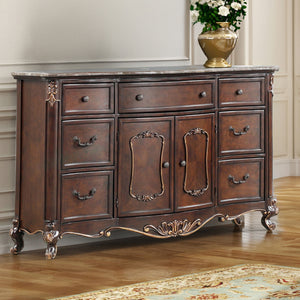 Constantine - Dresser With Marble Top - Cherry