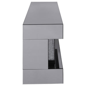 Vallerie - TV Stand With Visual Flame Box - Gray