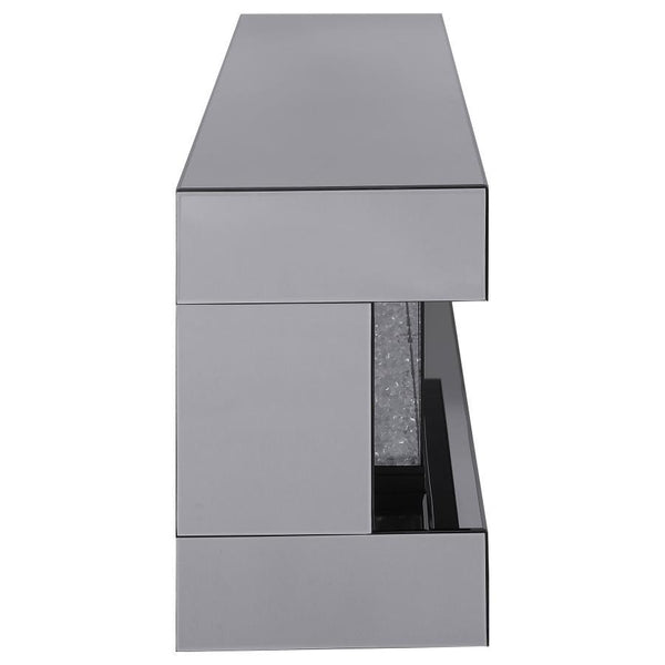 Vallerie - TV Stand With Visual Flame Box - Gray
