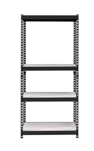  clear and strong accessories. The Decmus Bookshelf has a black metal frame with simple hollow out carved patterns for a modern industrial look. It is outfitted with adjustable shelves that allow more flexible use o