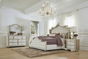 Antonella - 5-Drawer Bedroom Chest - Ivory And Camel
