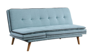 Ready to embrace a smart, breezy living space? Full upholstered in a fresh and airy linen, the Savilla Adjustable Sofa offers a full foam seating with tufted details to create a cozy sittingÂ area. Supporting the sofa, wooden legs in a oak finish lend a b