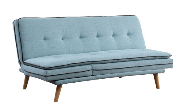 Ready to embrace a smart, breezy living space? Full upholstered in a fresh and airy linen, the Savilla Adjustable Sofa offers a full foam seating with tufted details to create a cozy sittingÂ area. Supporting the sofa, wooden legs in a oak finish lend a b