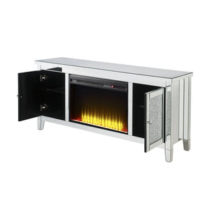 Noralie - TV Stand - Mirrored & Faux Diamonds - 28"