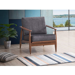 Seat Construction: Full Foam Cushion Removable Wooden Frame Natural Finish Style