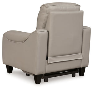 Mercomatic - Gray - Power Recliner With Adj Headrest