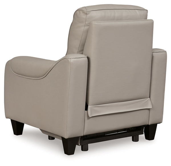 Mercomatic - Gray - Power Recliner With Adj Headrest