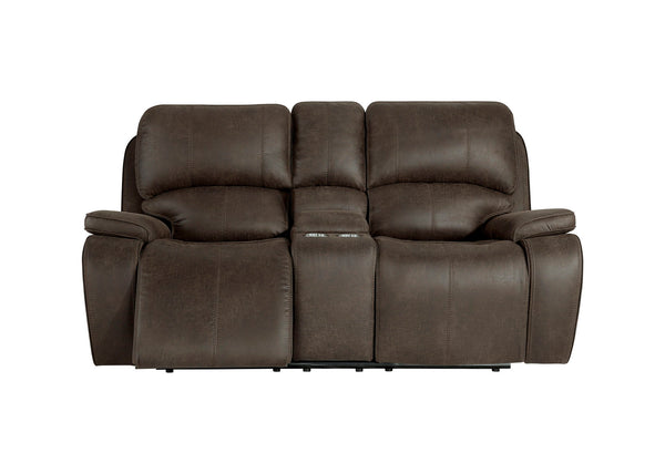 Brookings - Console Loveseat With Power Headrest & Footrest - Brown