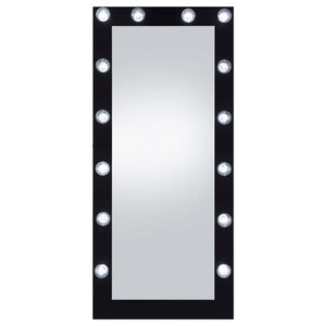 Zayan - Floor LED Lighting Black Gloss - Mirror