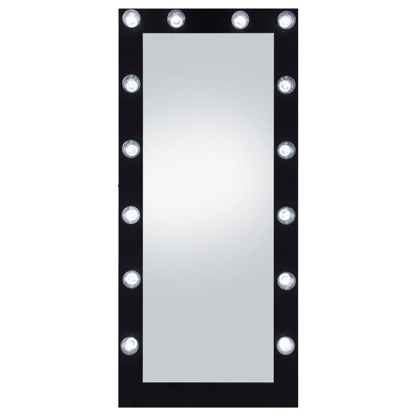 Zayan - Floor LED Lighting Black Gloss - Mirror